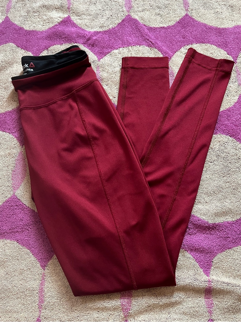 Reebok Women’s Red and Black Leggings